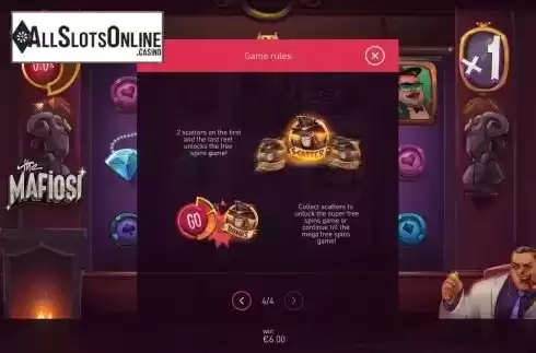 Scatter and FreeSpins screen