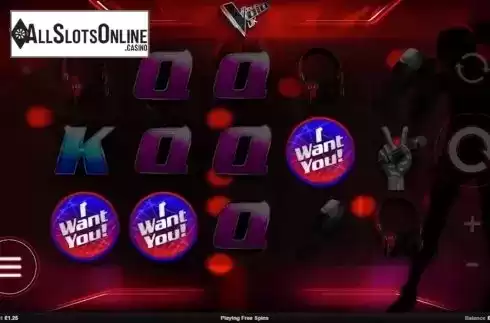 Reel Screen. The Voice UK Slot from Mutuel Play