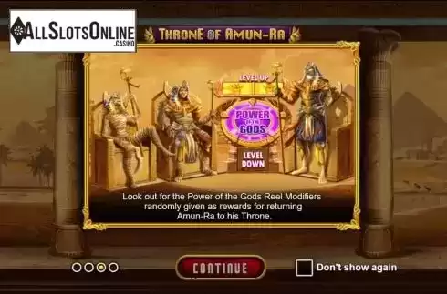 Start Screen. Throne of Amun-Ra from Games Inc