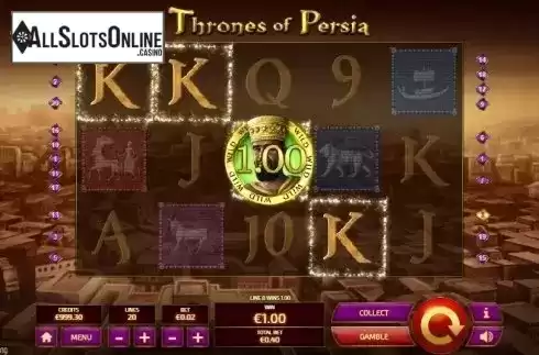 Win Screen 2. Thrones of Persia from Tom Horn Gaming