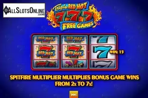 Screen 1. Triple Red Hot 7s from IGT