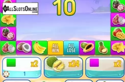 Win Screen. Tropical Fruitsie from Aspect Gaming