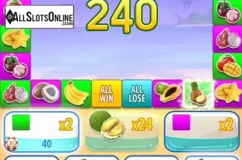 Win Screen 4. Tropical Fruitsie from Aspect Gaming