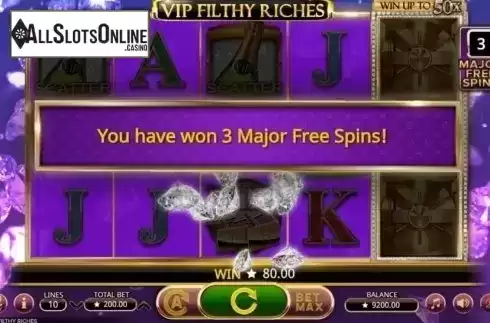 Free Spins Granted. VIP Filthy Riches from Booming Games