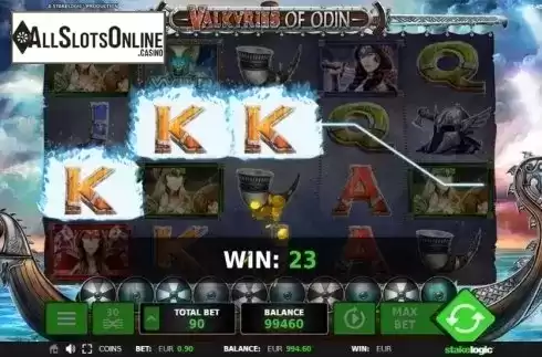 Screen 3. Valkyries of Odin from StakeLogic