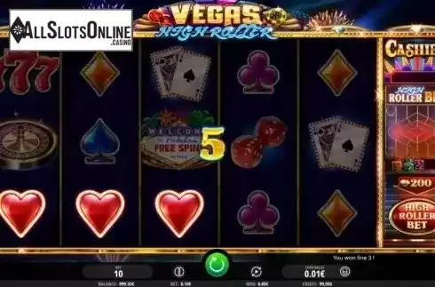 Win Screen. Vegas High Roller from iSoftBet