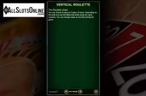 Rules 2. Vertical Roulette from GAMING1