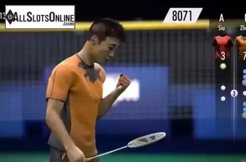 Game Screen. Virtual Badminton from Kiron Interactive