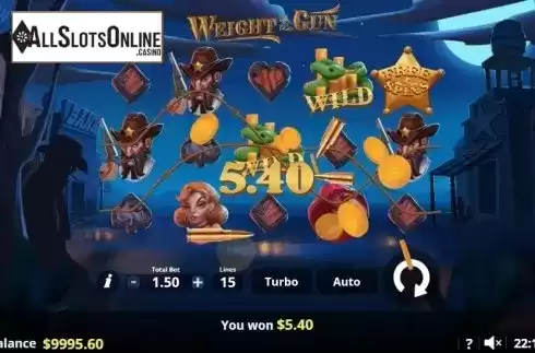 Win screen 1. Weight of the Gun from Lady Luck Games