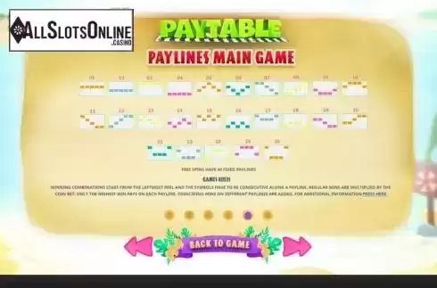 Paylines screen. Wild Flips on Top from Skywind Group