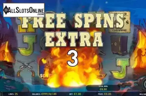 Extra Free Spins Screen