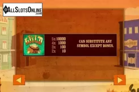 Paytable. Wild West Chicken from MultiSlot