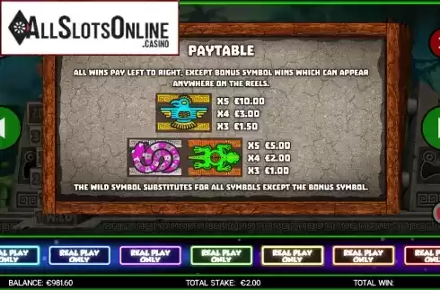 Paytable 2. Witch Doctor Wild from CORE Gaming