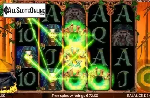Free Spins 3. Witches Wild Brew from Booming Games