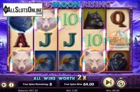 Free Spins 2. Wolf Moon Rising from Betsoft
