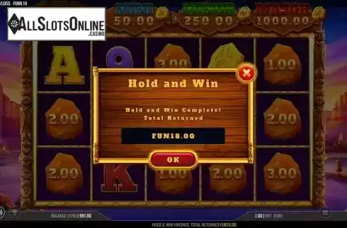 Total Win in Bonus Game Screen