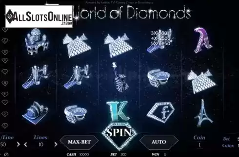 Reel Screen. World of Diamonds from BetConstruct