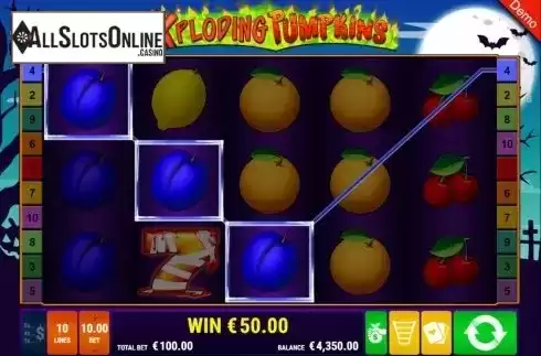 Win Screen 2. Xploding Pumpkins from Gamomat