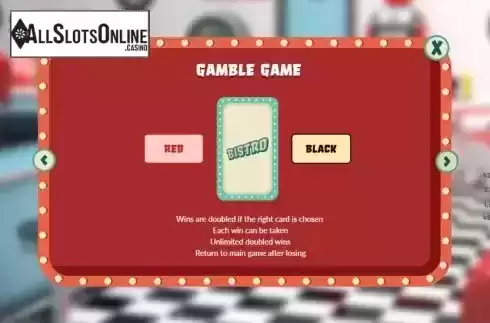 Gamble Game Rules screen