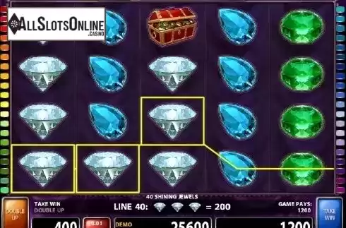 Win screen 1. 40 Shining Jewels from Casino Technology