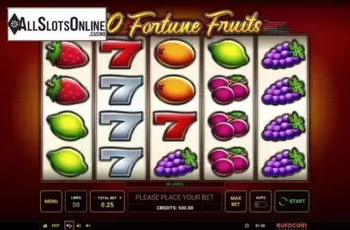 Reel Screen. 50 Fortune Fruits from Eurocoin Interactive
