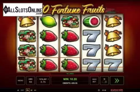 Win Screen 2. 50 Fortune Fruits from Eurocoin Interactive