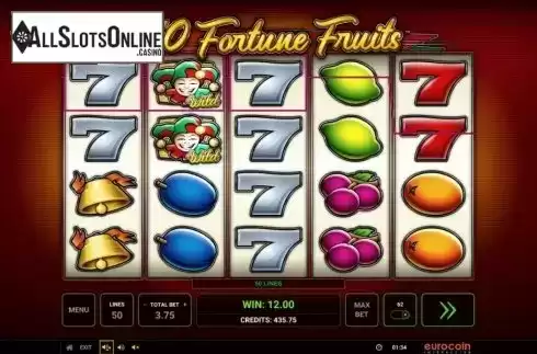 Win Screen 3. 50 Fortune Fruits from Eurocoin Interactive