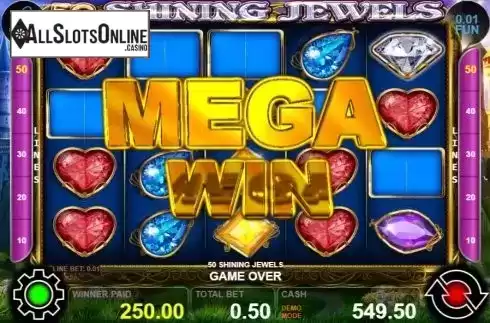 Mega Win. 50 Shining Jewels from Casino Technology