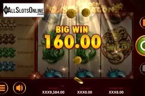 Big Win Screen. 888 Golden Dragon from Rakki