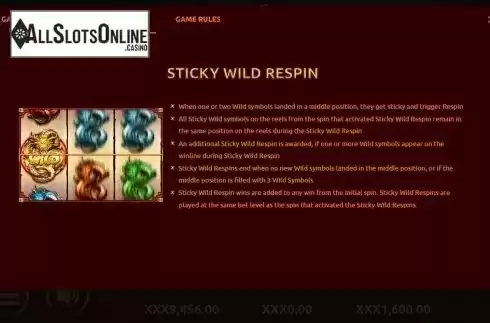 Sticky Wild Respin. 888 Golden Dragon from Rakki