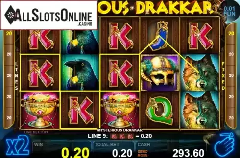 Win screen 2. Mysterious Drakkar from Casino Technology