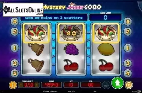 Win screen. Mystery Joker 6000 from Play'n Go