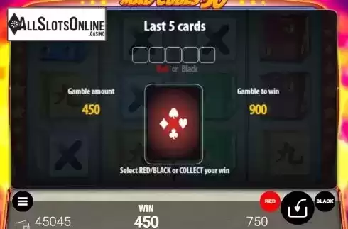 Risk/Gamble game screen