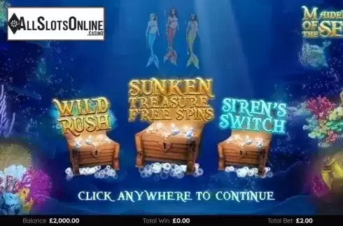 Start Screen. Maidens Of The Sea from Endemol Games