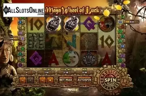 Win Screen 2. Maya Wheel of Luck from GamesOS