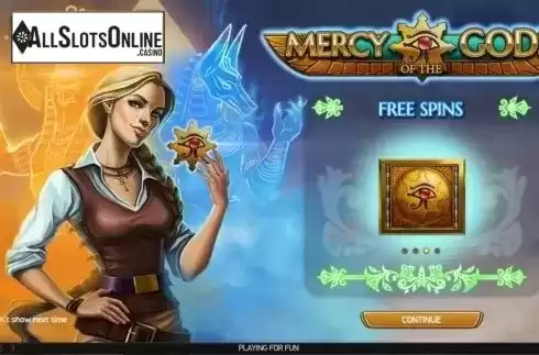Start Screen. Mercy of the Gods from NetEnt