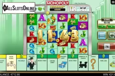 Win Screen 3. Monopoly Megaways from Big Time Gaming