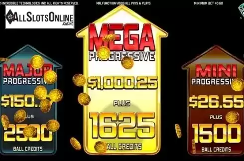 Bonus Game. Money Roll Jackpot from Incredible Technologies
