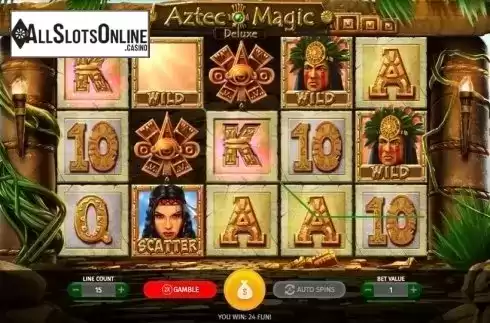 Win Screen. Aztec Magic Deluxe from BGAMING