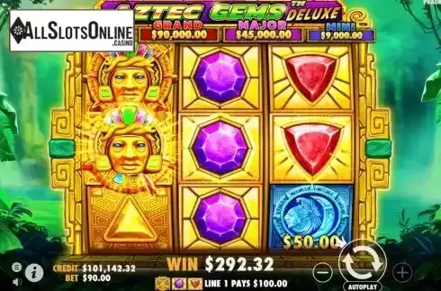 Win Screen 2. Aztec Gems Deluxe from Pragmatic Play