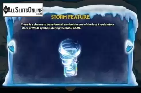 Storm feature screen