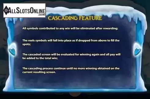 Cascading feature screen