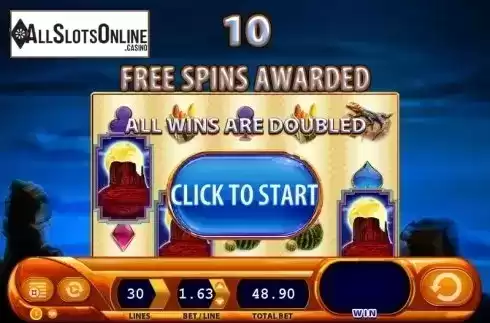 Free Spins screen 1. Buffalo Spirit (WMS) from WMS