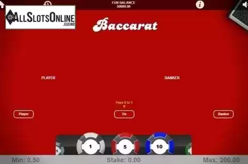 Game Screen 1. Baccarat (1x2gaming) from 1X2gaming