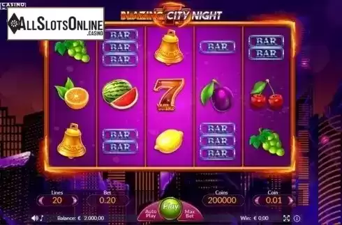 Reel Screen. Blazing City Night from We Are Casino