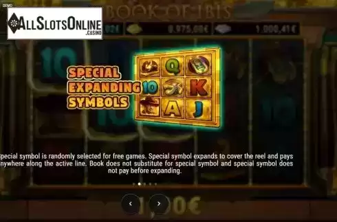 Special Expanding symbols screen