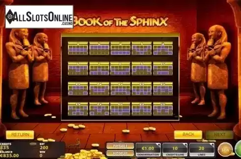 Lines. Book of the Sphinx from IGT