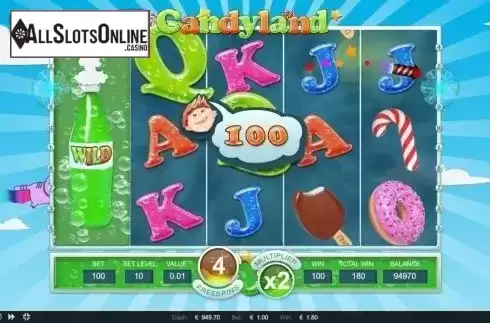 Free Spins screen. Candy Land (Thunderspin) from Thunderspin