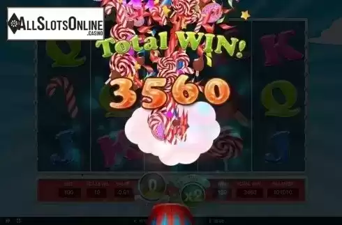 Big win screen. Candy Land (Thunderspin) from Thunderspin