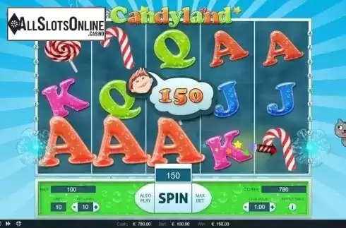 Win screen. Candy Land (Thunderspin) from Thunderspin